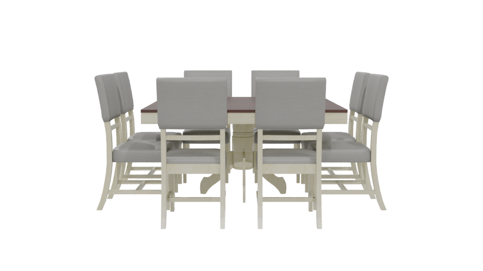 Elegant Modern Dining Table Set with Chairs 3D Model - Professional 3D Model Render 5