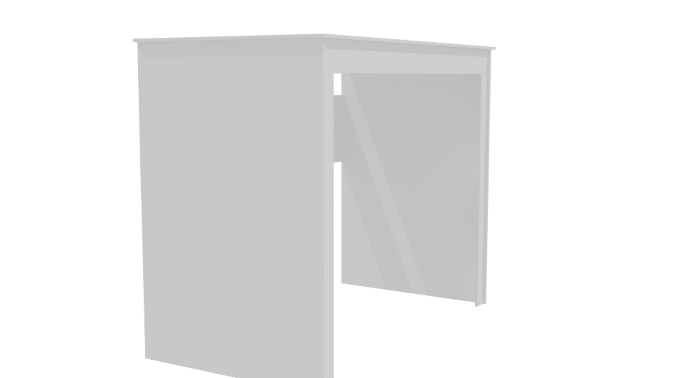 Sleek Minimalist Desk 3D Model - Professional 3D Model Render 9