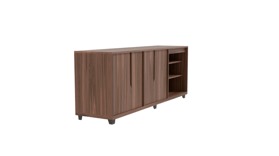 Stylish Wooden Cabinet Model - Professional 3D Model Render 9