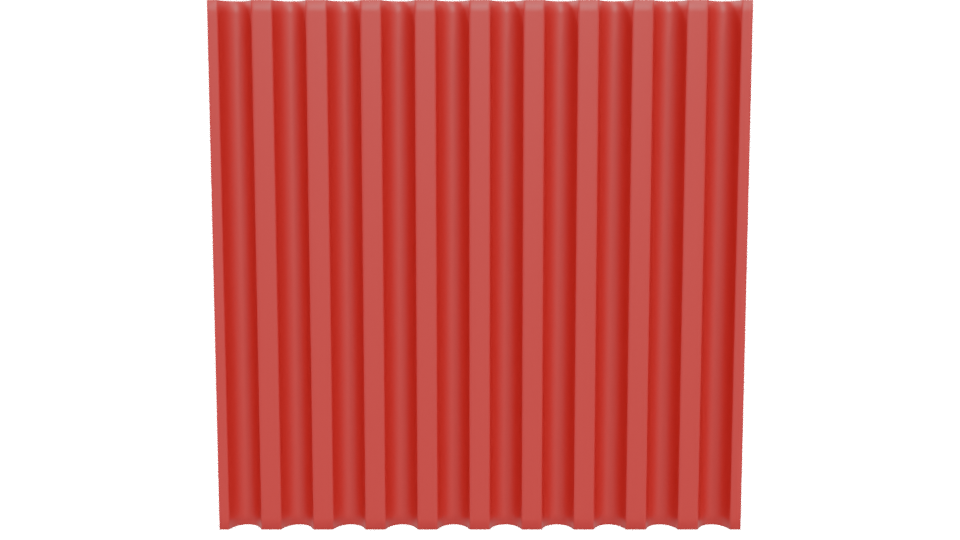 Textured Red Panel 3D Model - Professional 3D Model Render 5