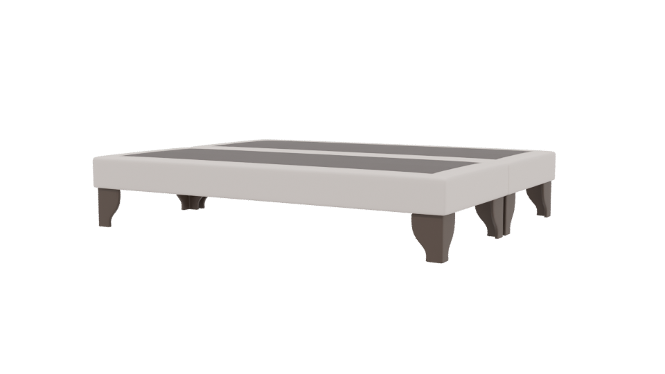 Stylized Minimalist Bed Frame 3D - Professional 3D Model Render 3