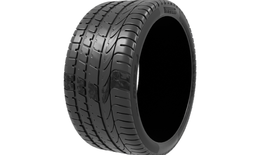 High-Performance Racing Tire 3D Model - Professional 3D Model Render 3
