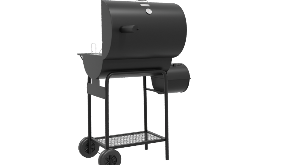 Outdoor Charcoal Grill Model - Professional 3D Model Render 4
