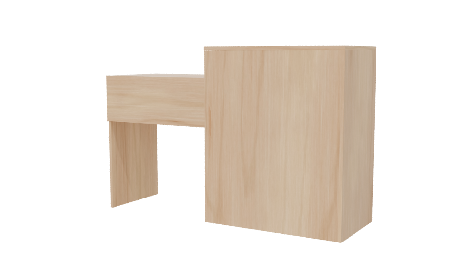 Minimalist Wooden Desk 3D Model - Professional 3D Model Render 11
