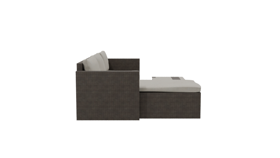 Stylish Outdoor Sectional Sofa Set 3D Model - Professional 3D Model Render 8