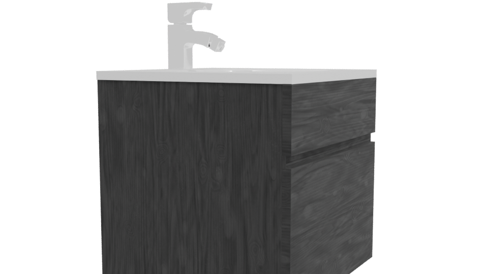 Modern Wooden Sink Cabinet 3D - Professional 3D Model Render 9