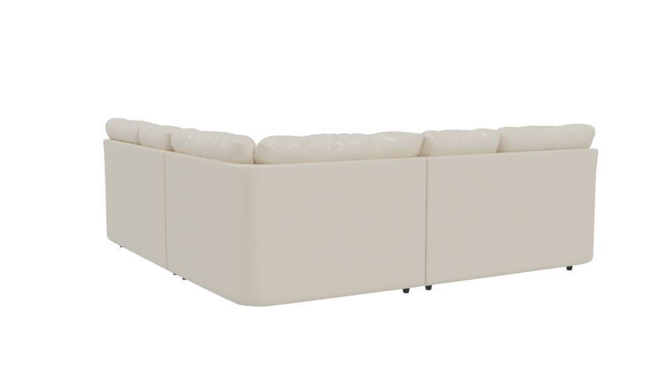 Modular Roma Beige Sofa 3D Model - Professional 3D Model Render 4