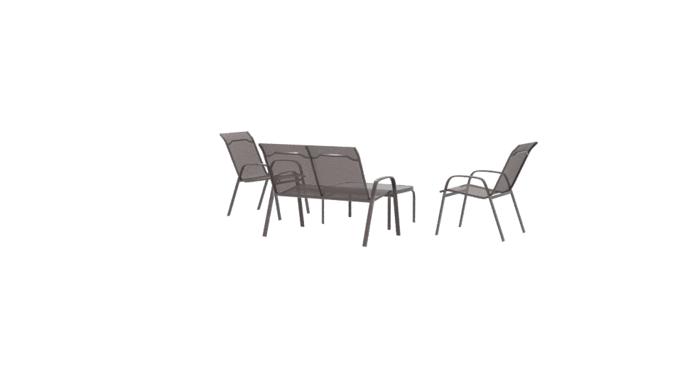 Outdoor Patio Seating Set 3D - Professional 3D Model Render 6