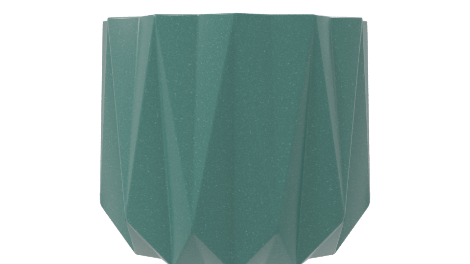 Stylized Geometric Plant Pot 3D - Professional 3D Model Render 8