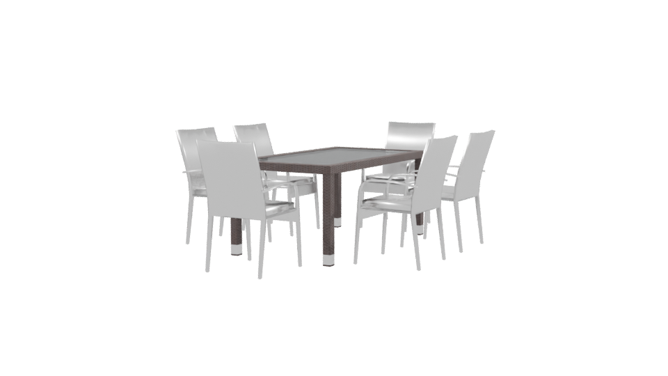 Stylish Outdoor Dining Set 3D - Professional 3D Model Render 9