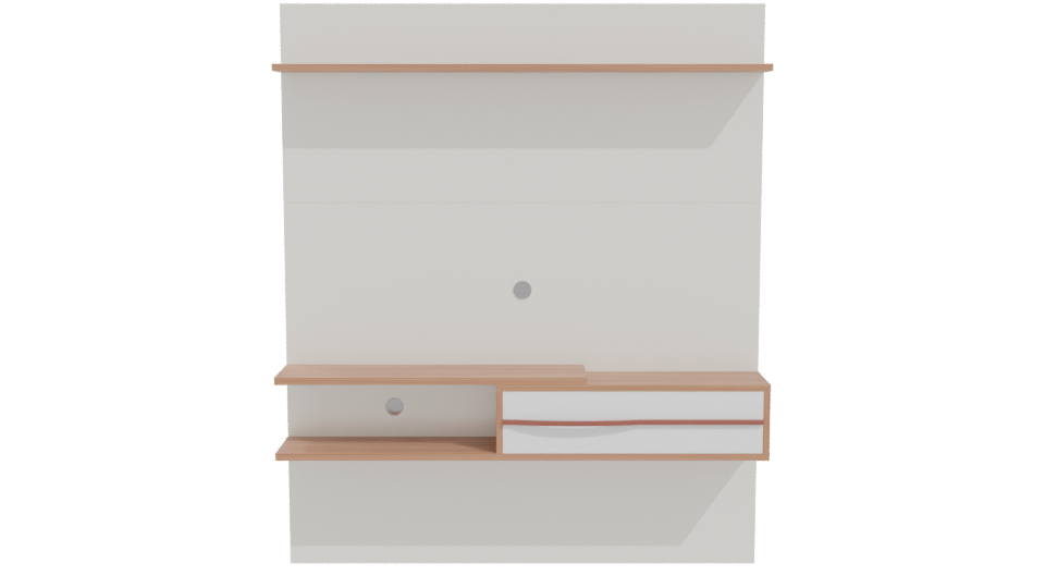 Stylish Modern Wall Shelf Unit - Professional 3D Model Render 11