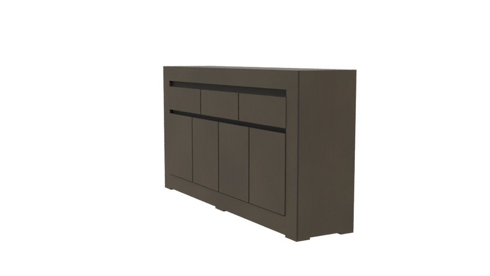 Modern Minimalist Wooden Cabinet - Professional 3D Model Render 13