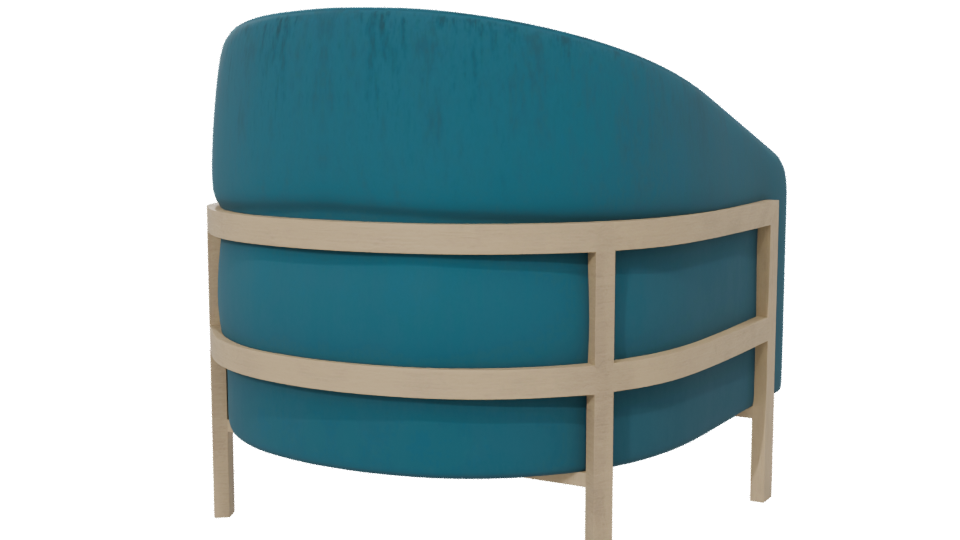 Stylish Modern Accent Chair 3D Model - Professional 3D Model Render 6