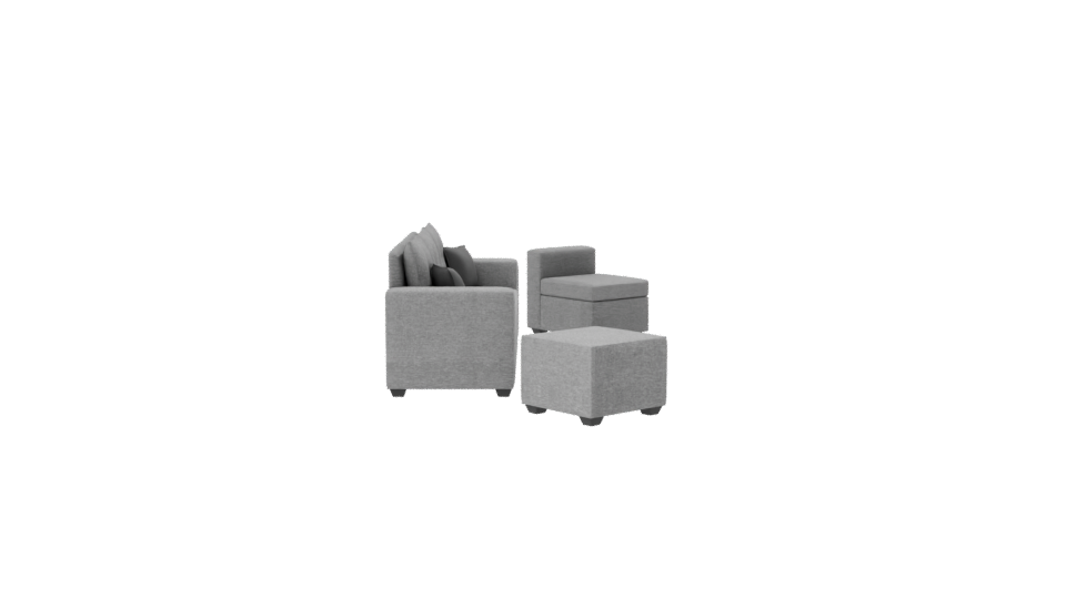 Modern Upholstered Sofa Set 3D Model - Professional 3D Model Render 8