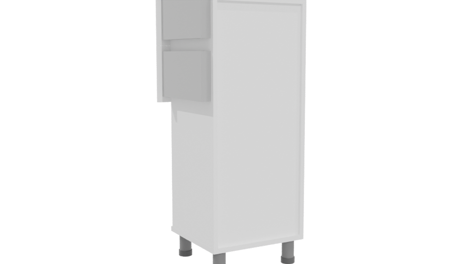 Modern 4-Drawer Storage Cabinet 3D - Professional 3D Model Render 4