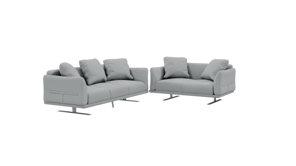 Contemporary Sectional Sofa Model - Professional 3D Model Render 9