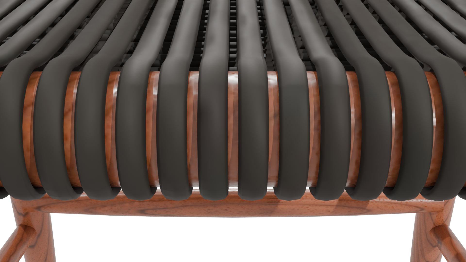 Stylish Wooden Barstool Model - Professional 3D Model Render 7