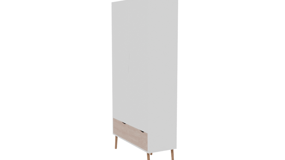 Minimalist Wooden Wardrobe 3D - Professional 3D Model Render 13