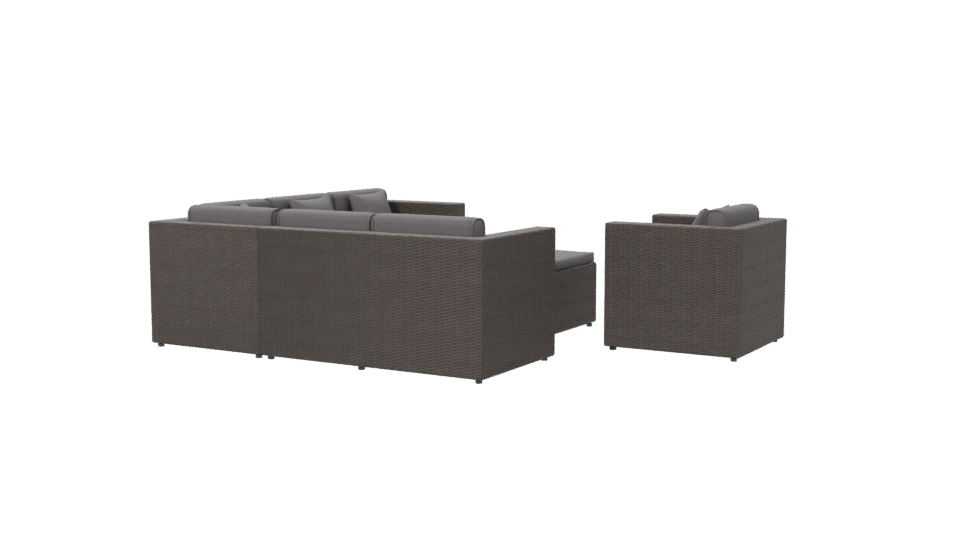 Stylish Outdoor Sofa Set 3D - Professional 3D Model Render 6