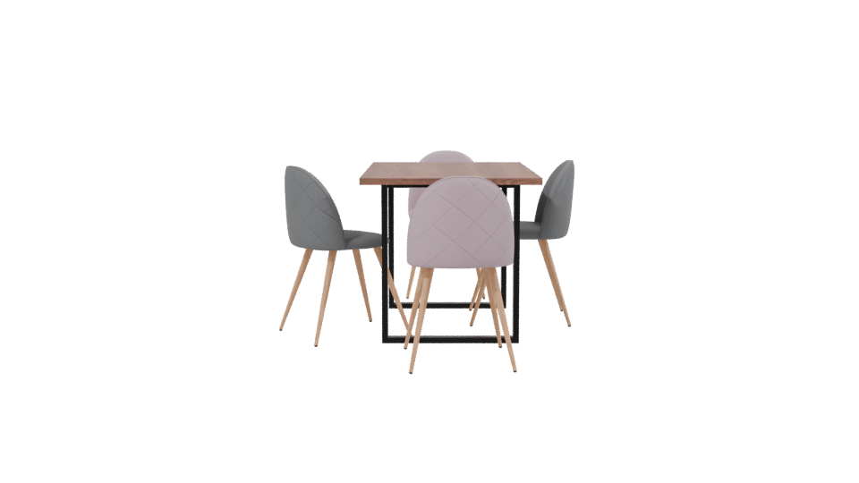 Stylish Dining Table Set 3D - Professional 3D Model Render 2
