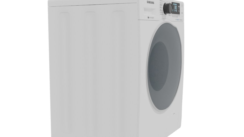 Sleek Front-Loading Washing Machine 3D Model - Professional 3D Model Render 9