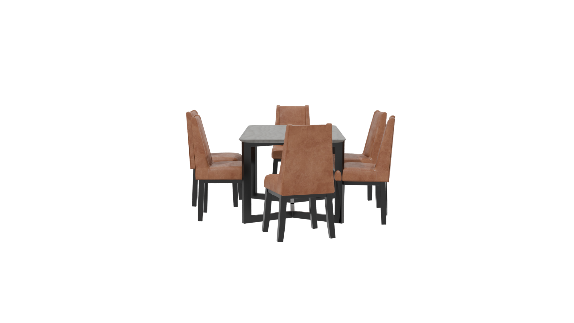 Stylish Dining Table Set 3D - Professional 3D Model Render 11