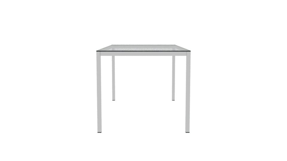 Modern Glass Dining Table 3D - Professional 3D Model Render 8