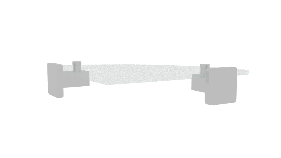 Contemporary Glass Corner Shelf 3D Model - Professional 3D Model Render 4