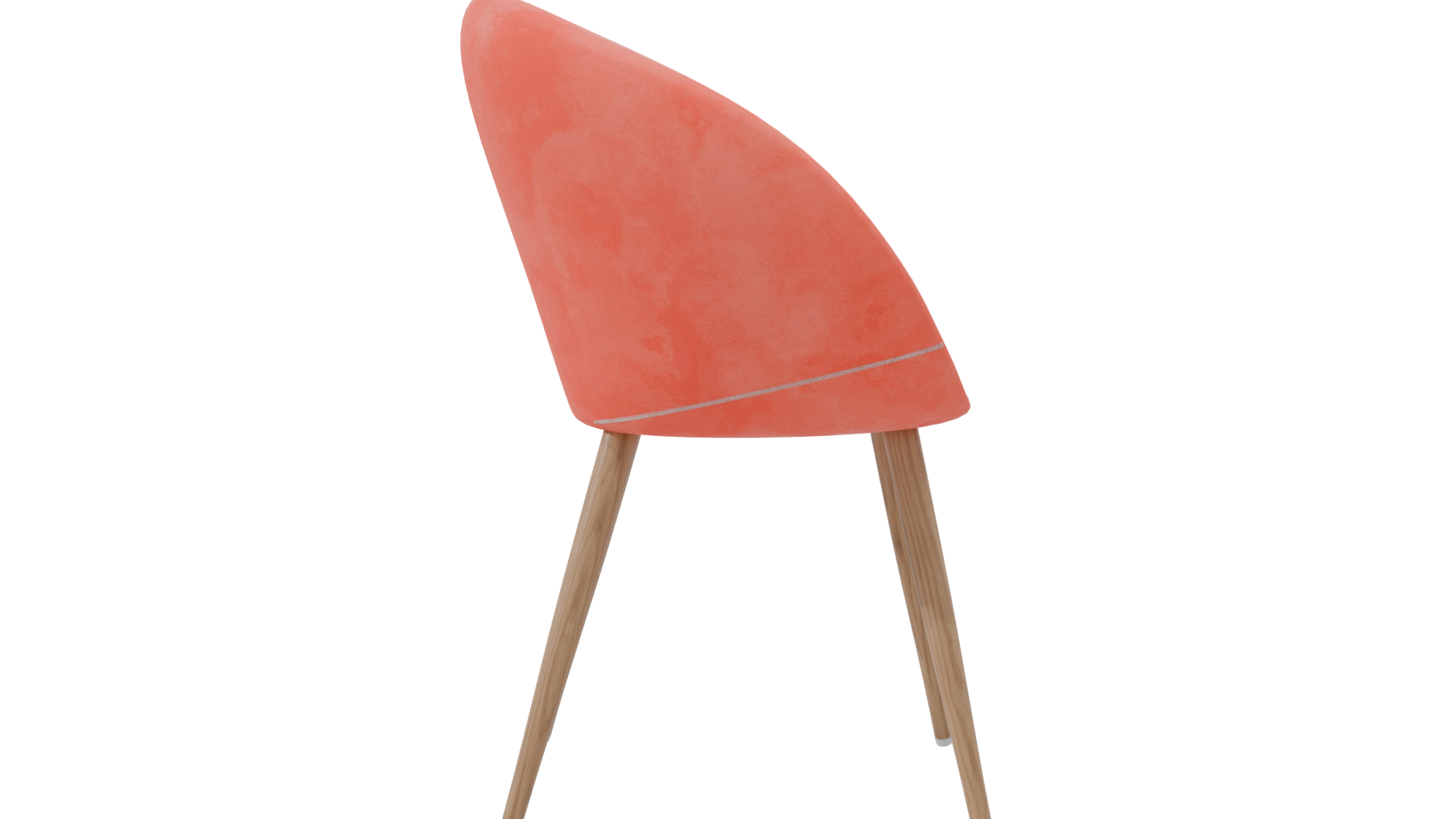 Modern Coral Accent Chair 3D - Professional 3D Model Render 8