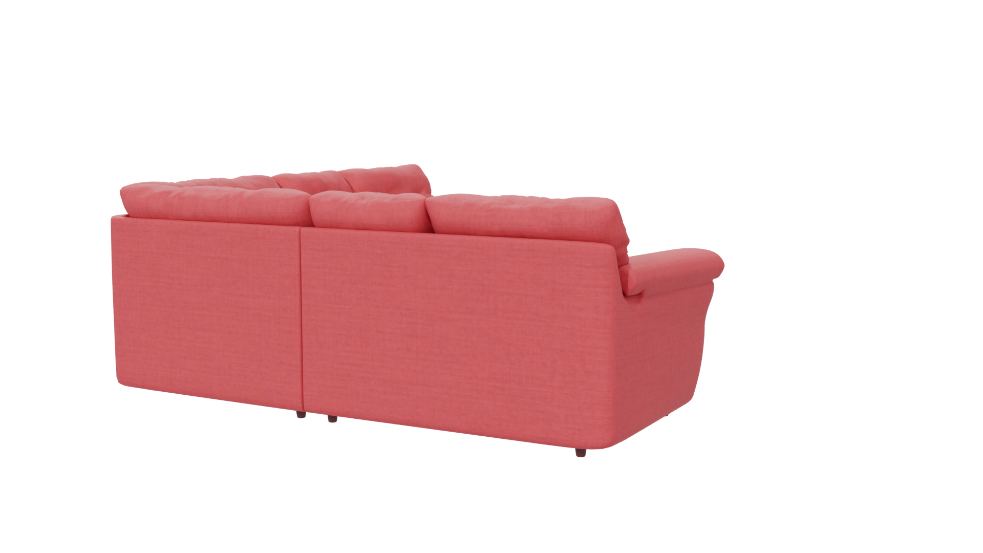Luxurious Red Sectional Sofa 3D - Professional 3D Model Render 6
