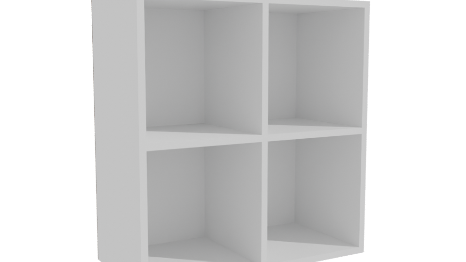 Minimalist Modern Shelf 3D Model - Professional 3D Model Render 10