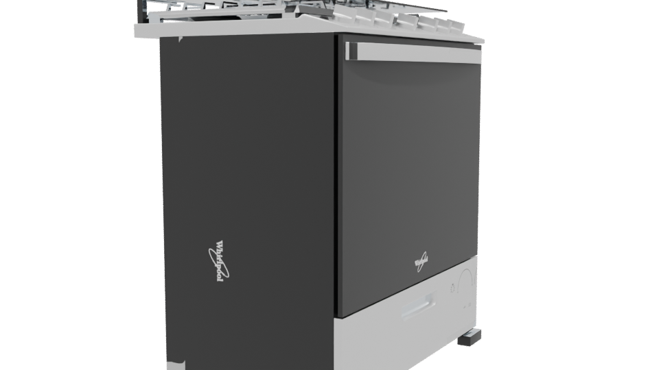 Sleek Modern Gas Range 3D Model - Professional 3D Model Render 9