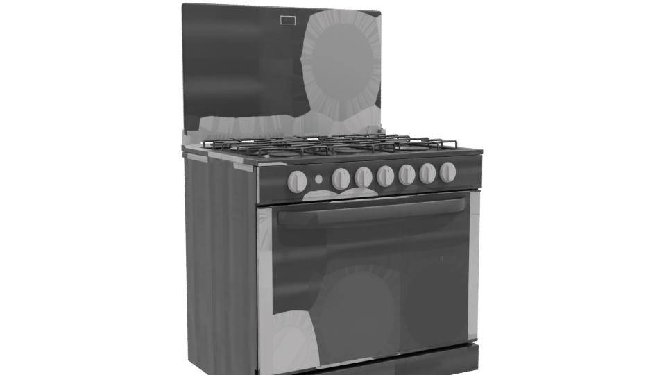 High-End Gas Range 3D Model - Professional 3D Model Render 10
