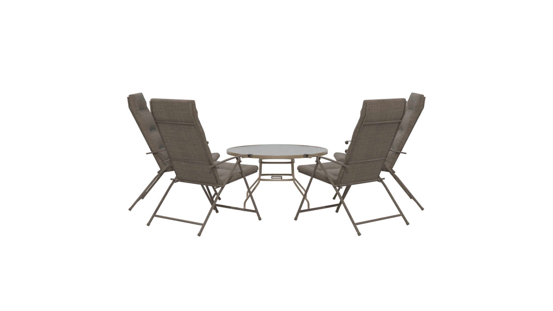 Stylish Outdoor Dining Set 3D Model - Professional 3D Model Render 5