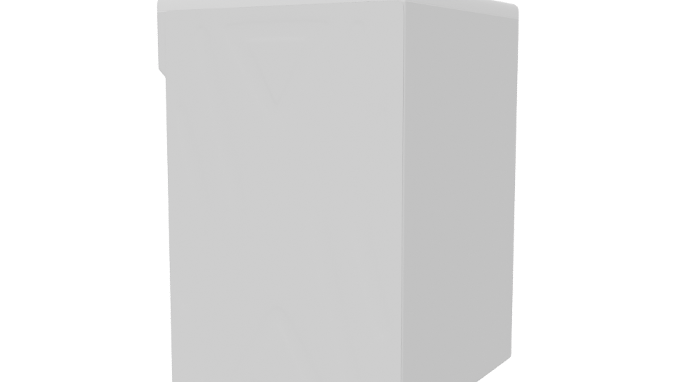 Sleek Modern Plastic Trash Bin 3D Model - Professional 3D Model Render 6