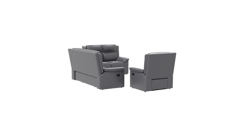 Modern Reclining Sofa Set 3D - Professional 3D Model Render 7
