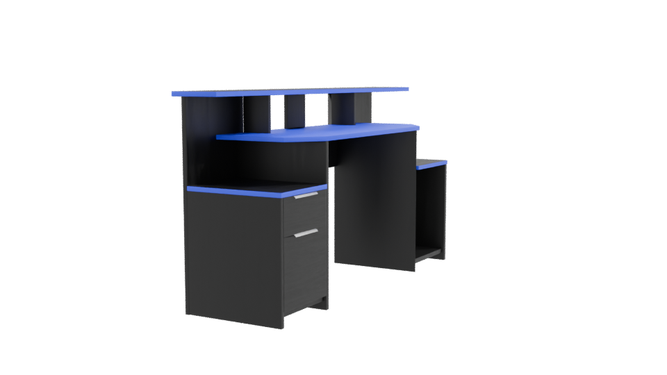 Sleek Modern Office Desk 3D - Professional 3D Model Render 9