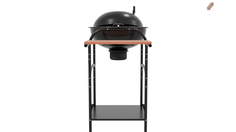 Stylish Outdoor BBQ Grill Model - Professional 3D Model Render 2