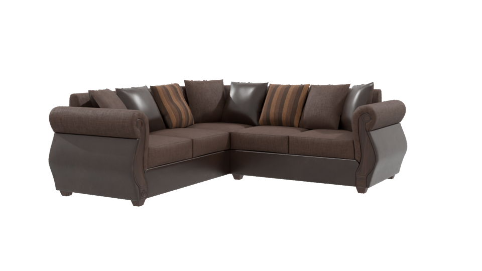 Luxurious L-Shaped Sofa Model - Professional 3D Model Render 9