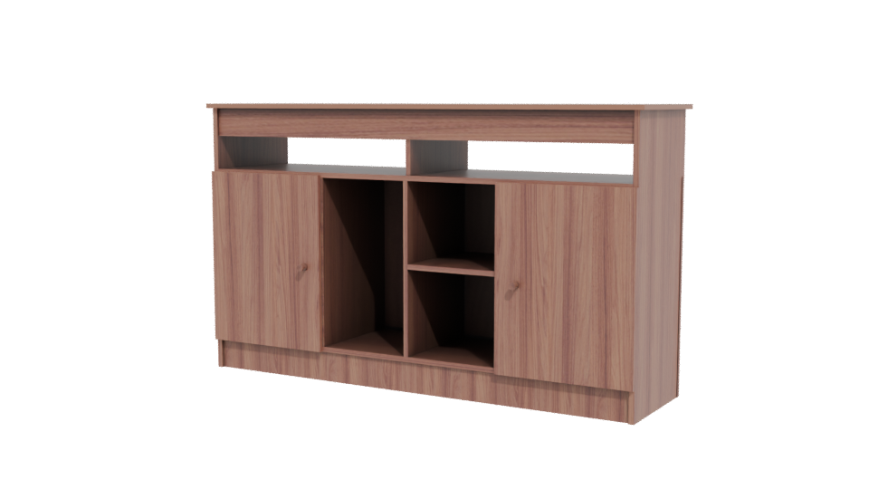 Polux Chocolate Wooden Cabinet 3D - Professional 3D Model Render 12