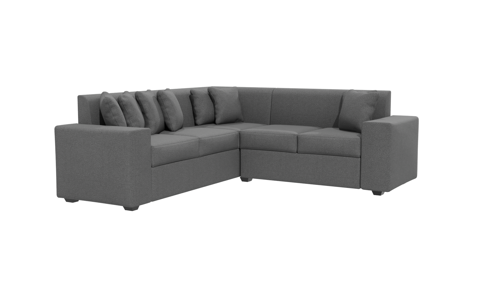 Stylish Fabric Sectional Sofa 3D Model - Professional 3D Model Render 12