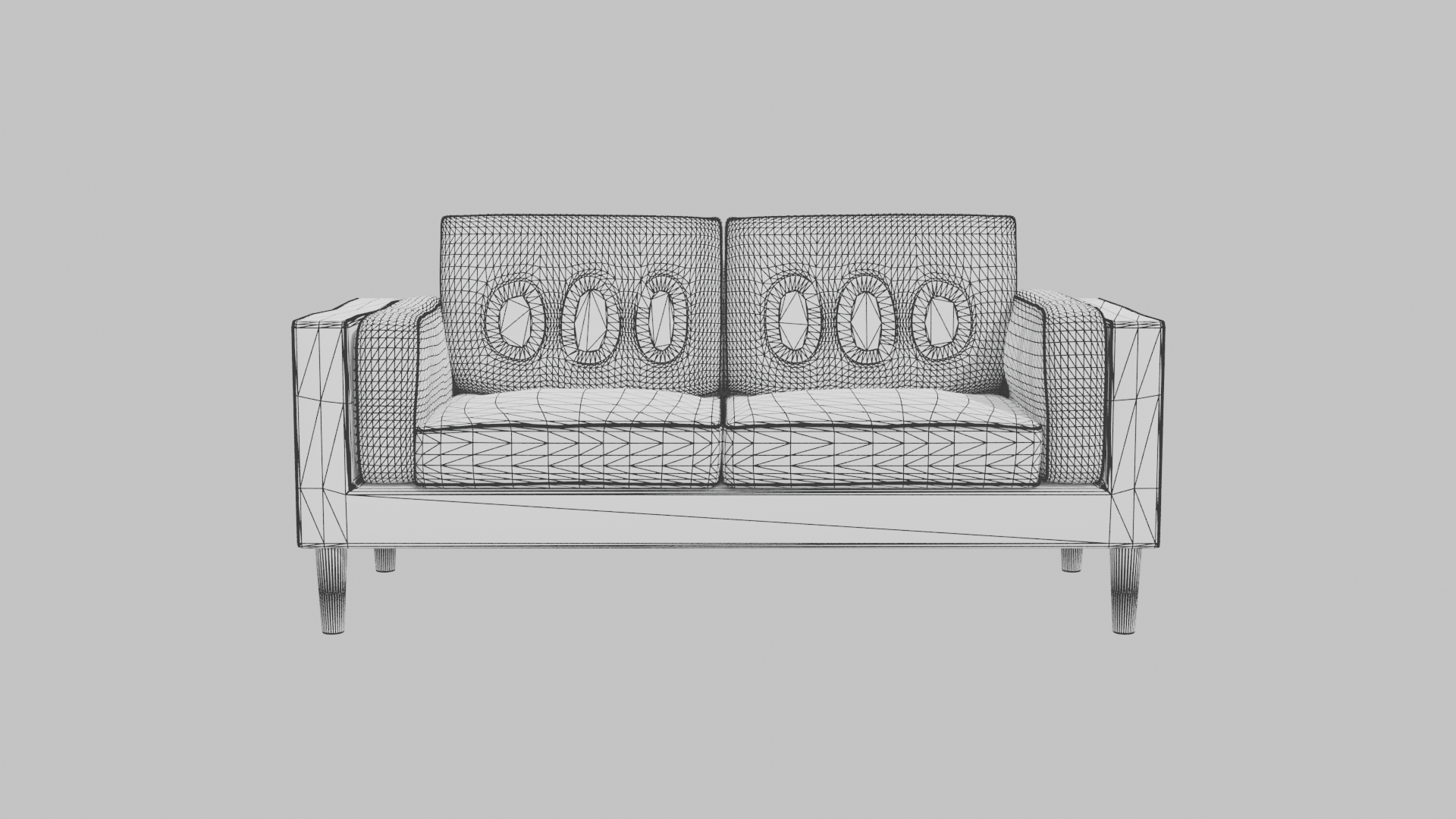 Stylish Modern Two-Seat Sofa - Professional 3D Model Render 16