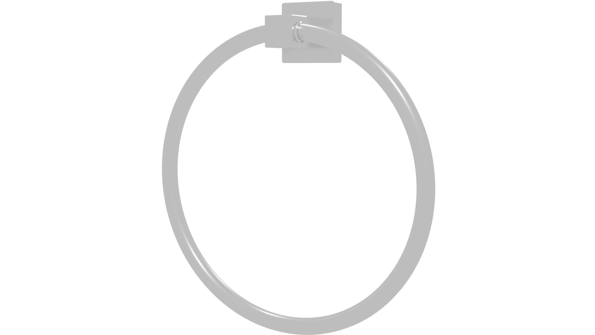 Modern Steel Towel Ring 3D - Professional 3D Model Render 12