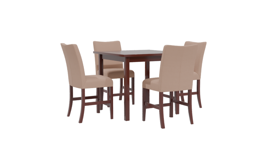 Stylish Dining Table Set 3D - Professional 3D Model Render 4
