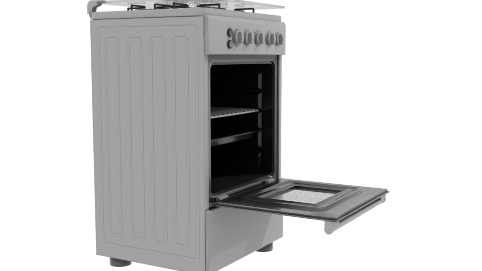 Realistic Kitchen Oven 3D Model - Professional 3D Model Render 9