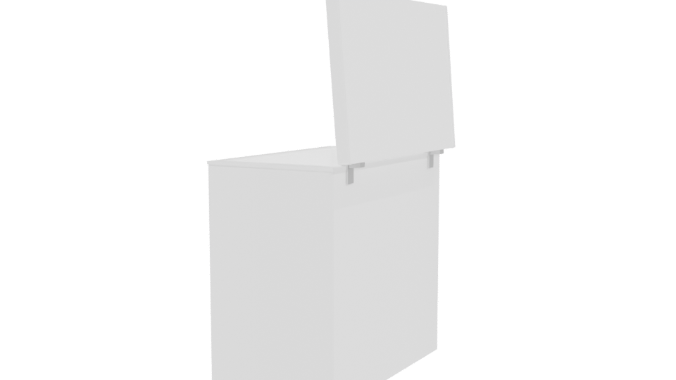 Compact Chest Freezer Model 3D - Professional 3D Model Render 3