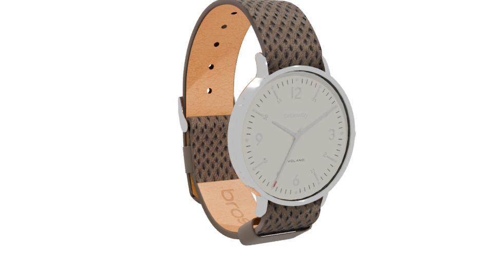 Elegant Leather Strap Watch 3D - Professional 3D Model Render 10