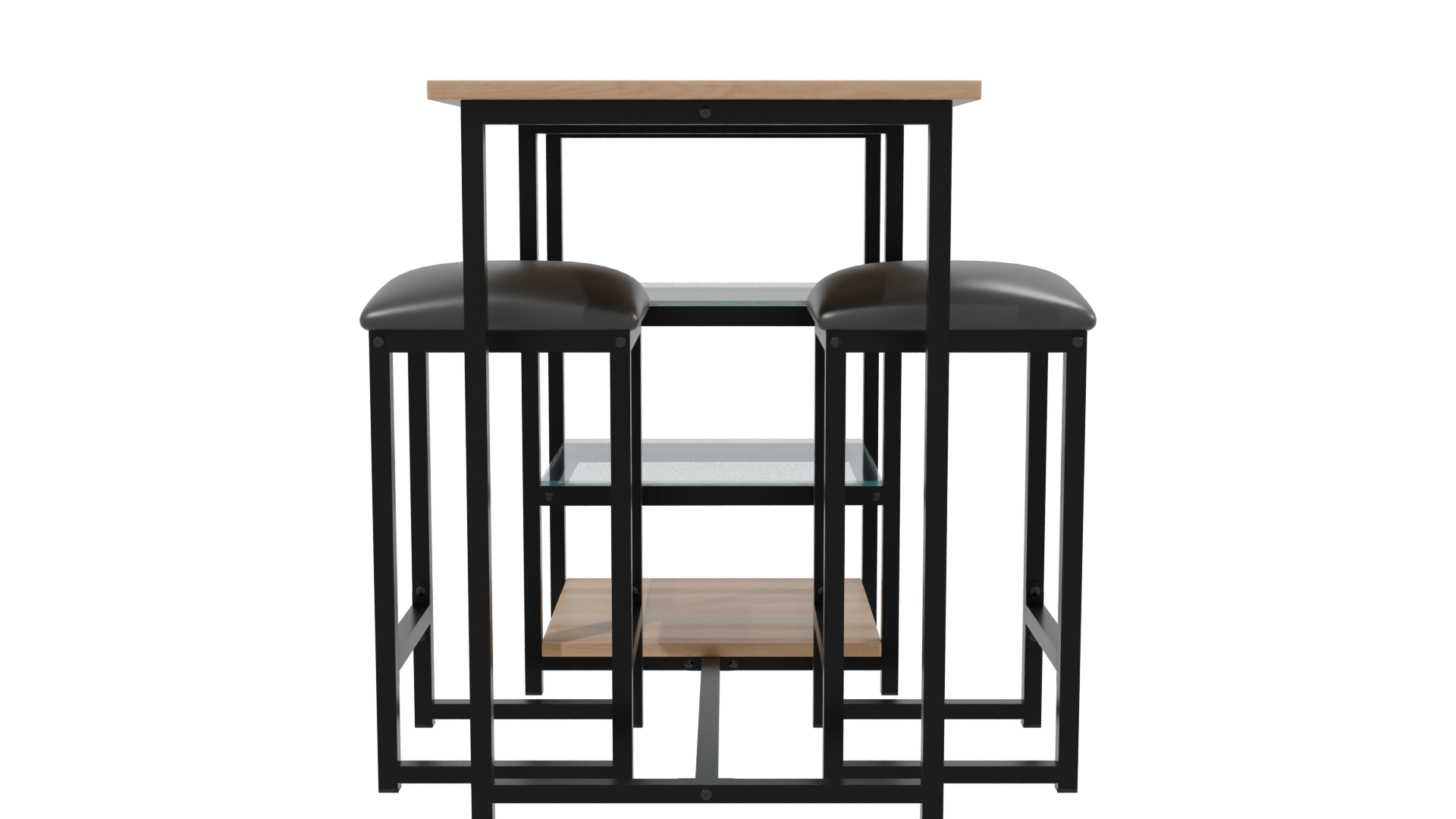 Contemporary Bar Table Set 3D - Professional 3D Model Render 2