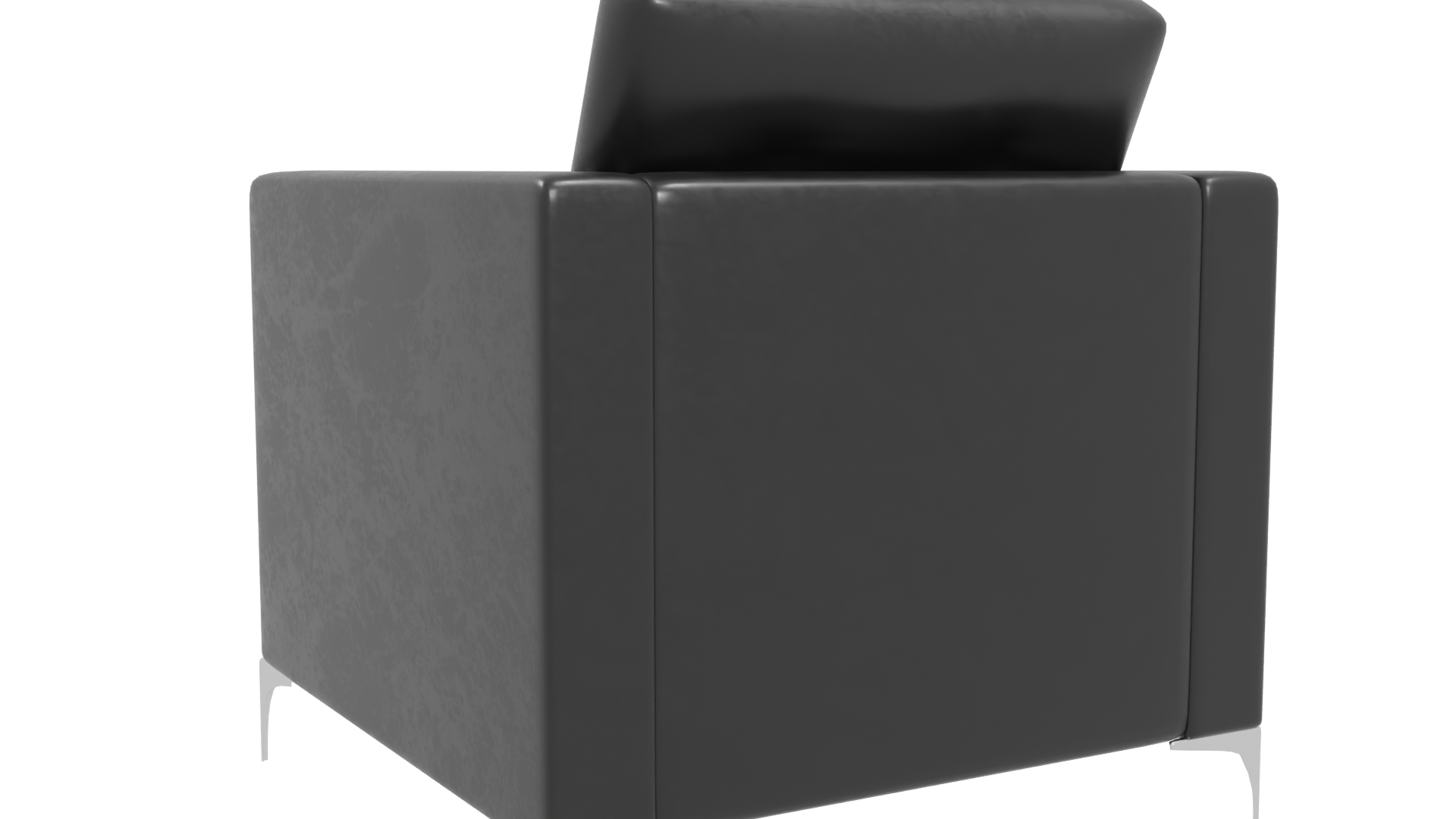 Stylish Modern Black Armchair 3D - Professional 3D Model Render 4