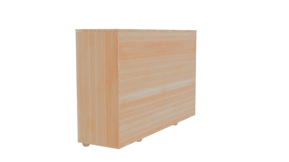 Modern Wooden Storage Cabinet Model - Professional 3D Model Render 3